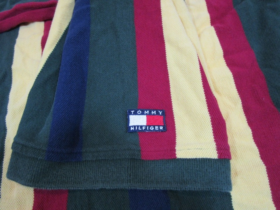 VTG CRAZY Tommy Hilfiger Golf Legends Club Tennessee Striped Polo Men's