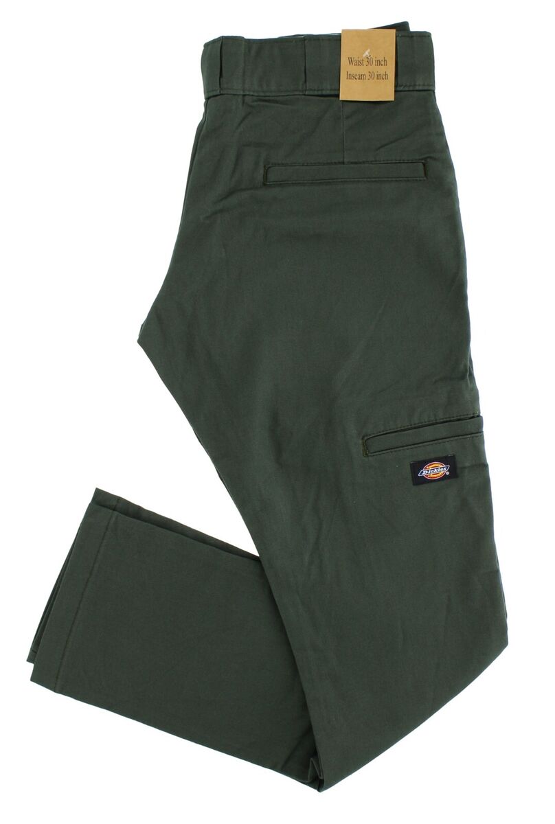 Dickies Men's Skinny-Straight Double Knee Work Pant Olive Green Size 31W x  30L for sale online