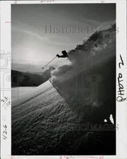 1970 Press Photo Downhill Skier at The Bugaboos Slopes in British Columbia