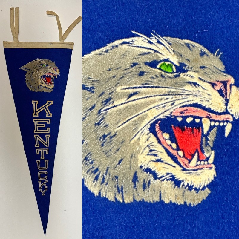 Vintage Kentucky Wildcats University Pennant 8.5x23 Inch Lexington