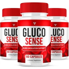 (3 Pack) Glucosense Advanced Glycogen Pills, Gluco Sense Formula (180 Capsules)
