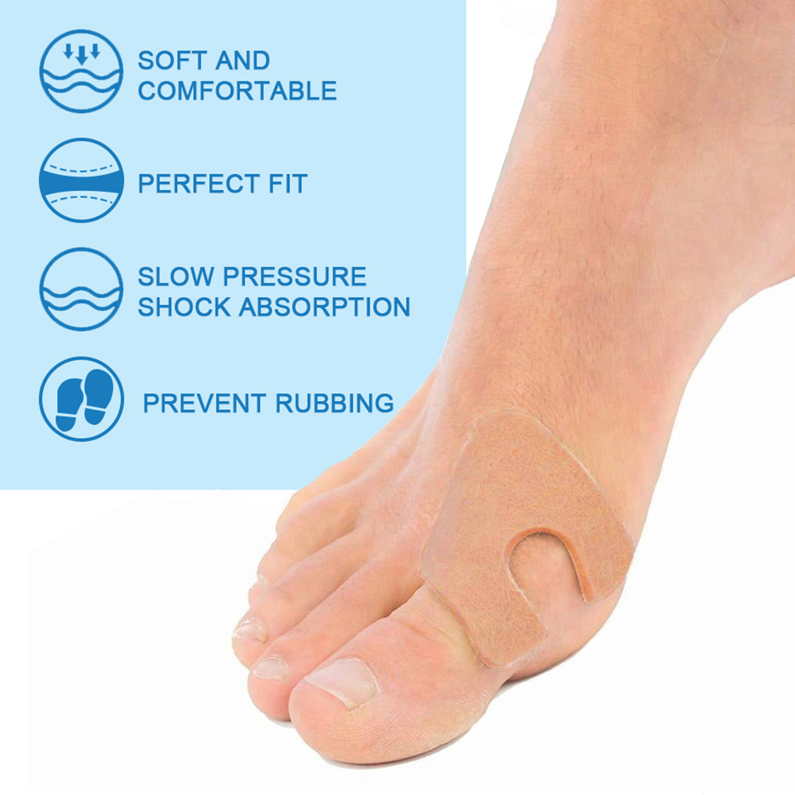 48pcs/box Callus Pads Shock Absorption Pain Relief Foot Pain Care ...