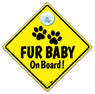Fell Baby Autoschild, Fell Baby Bordschild, Hund an Bordschild, Katze an Bord Schild2