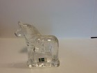 Scandinavian Full Crystal Glass Dala Horse Lindshammar Figurine Sweden 3 3/8"x3" — photo 1