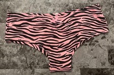 NWT VICTORIA'S SECRET PINK M ZEBRA VINTAGE RARE CHEEKY HIPSTER PANTIES
