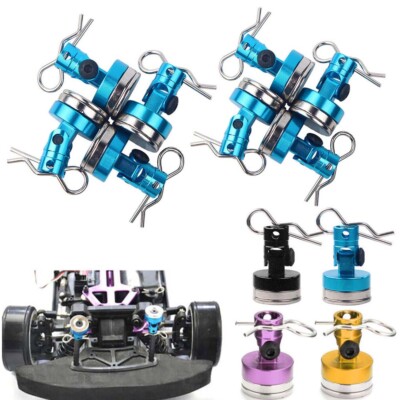 8Pcs For 1/10 RC Car HSP Magnetic Invisible Body Post Mount with R clips Kits US