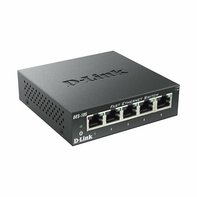 D-Link 10/100 5-Port Fast Ethernet Switch - DES-105