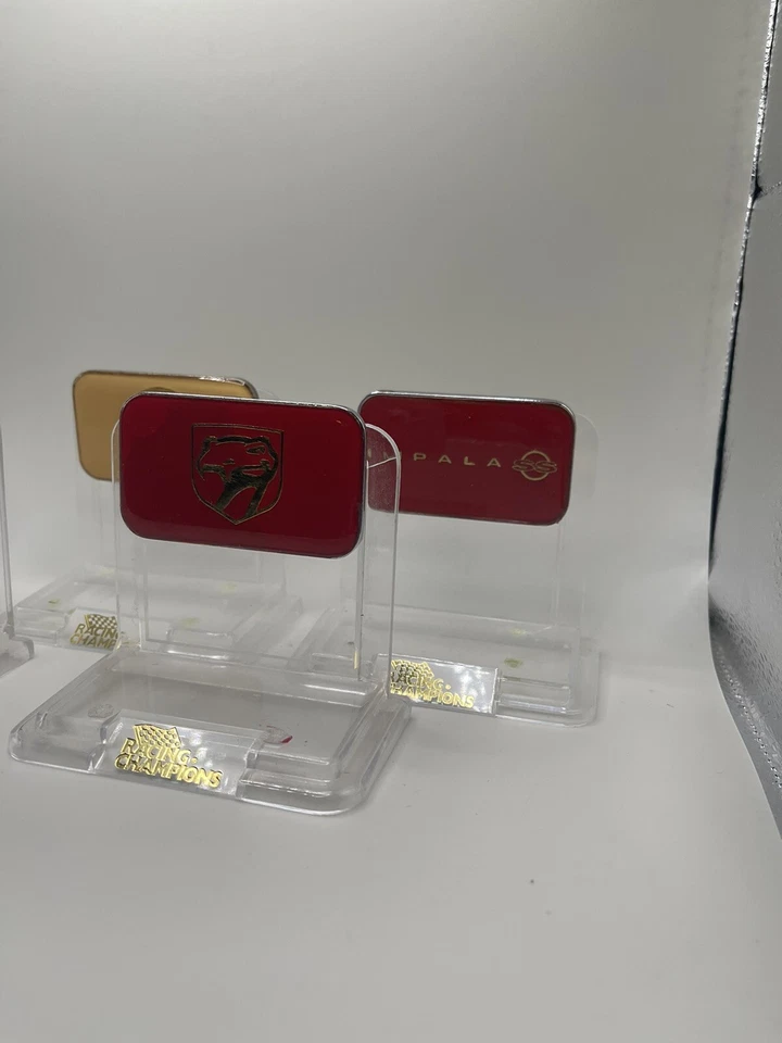 5 Lot Racing Champions NASCAR Car Display Stands Metal Signs Chevy - Image 2 of 4