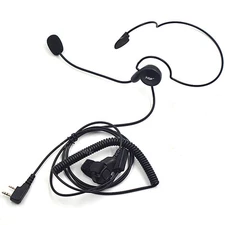 2 Pin Headset Headphone Earpiece Finger PTT for Baofeng Kenwood PUXING TYT Radio