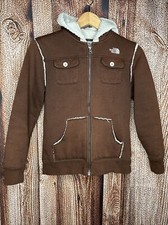 The North Face Girl s Brown Coat Jacket Sherpa Lined Hooded Size Large