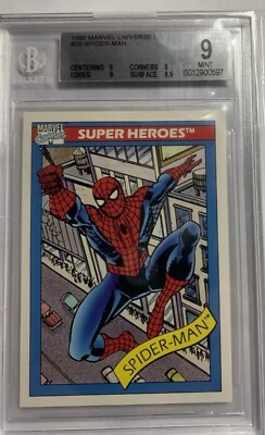 1990 Impel Marvel Universe 1 #29 SpiderMan Graded BGS 9 Mint MCU Avengers Rookie