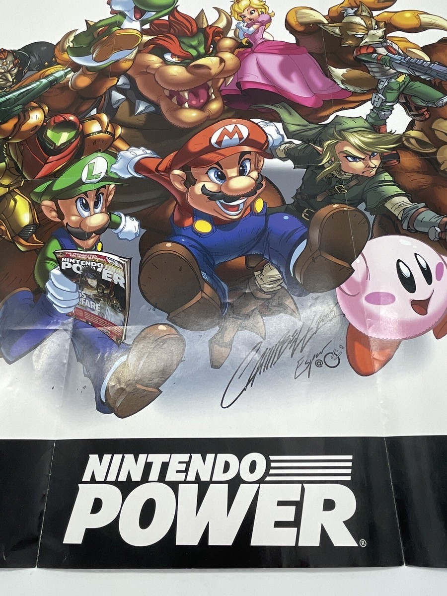 NINTENDO POWER Poster with All Orig. Characters RARE Awesome 22