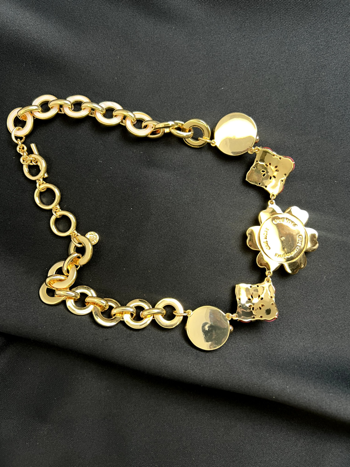 TALBOTS FLOWER STATEMENT NECKLACE - image 2