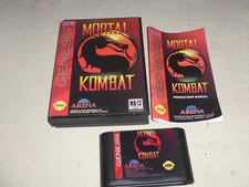 SEGA GENESIS GAME MORTAL KOMBAT COMPLETE W CASE & MANUAL ARENA