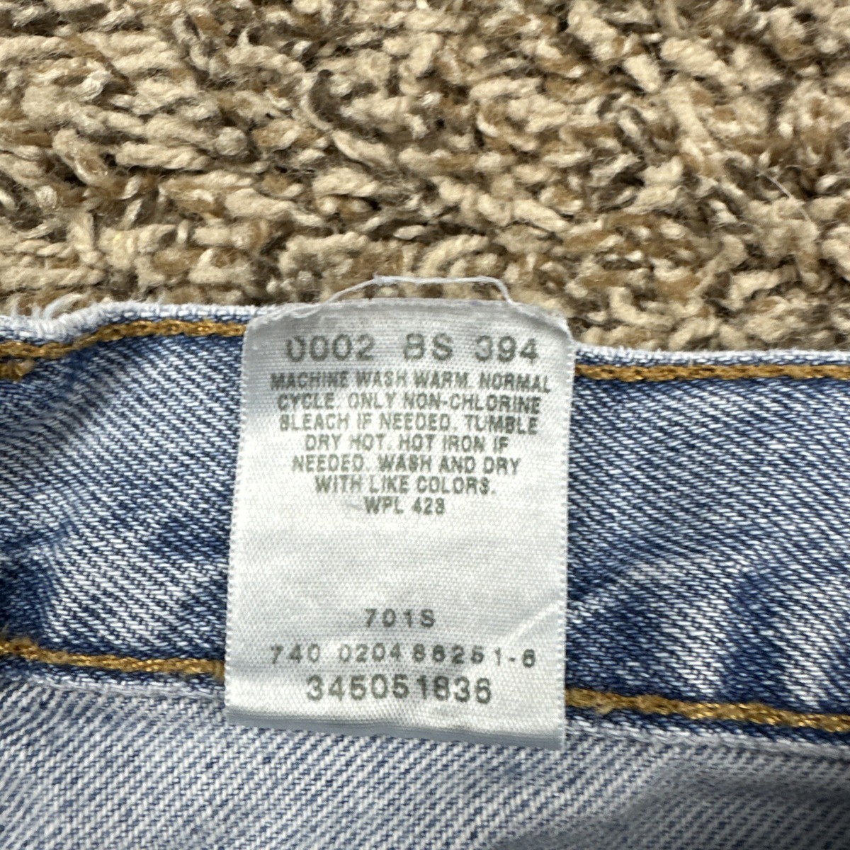 とと Vtg Levi's Jean Shorts Fits 36 Jorts 505 Light Blue Denim Y2K