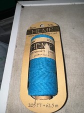 Darice Turquoise Natural Hemp Cord 20lb 205' New