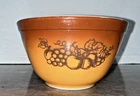 VTG Pyrex Mixing Bowl 1.5 Pint 750 ml Old Orchard Fruit Brown Glass Nesting 401