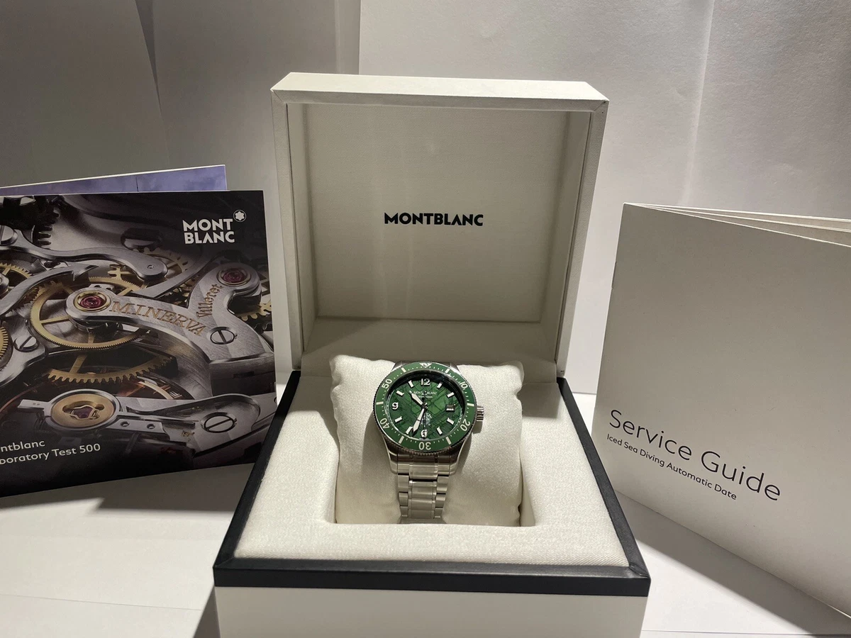 Montblanc 1858 Green Iced Sea Stainless Steel Automatic Date Watch