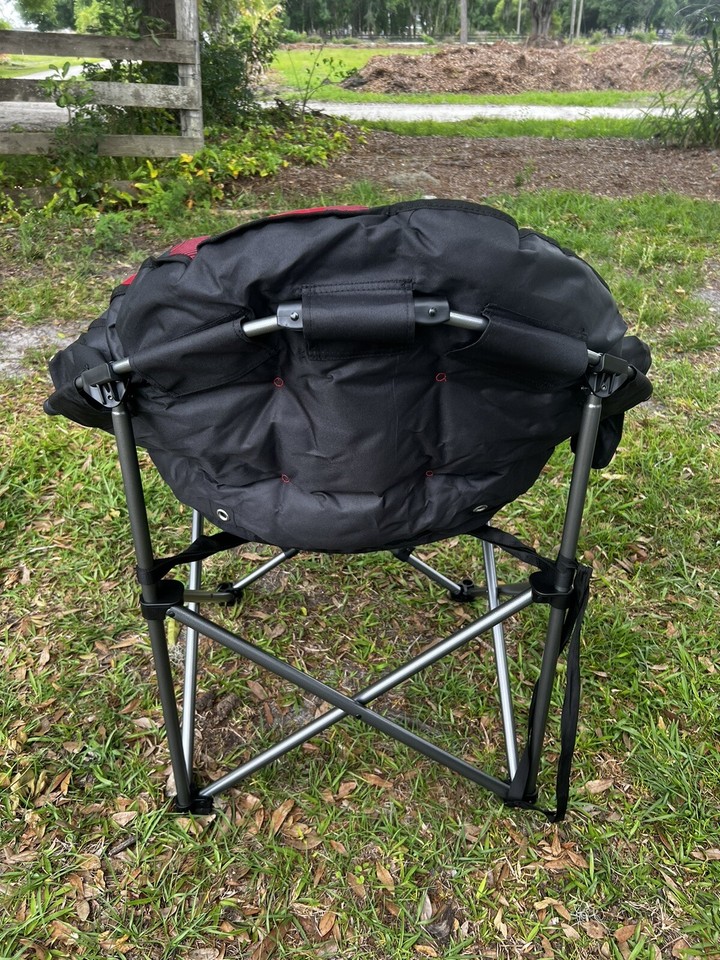 ULINE Oversized Club Camp Plush Chair 500 Lb Durable Foldable Steel big