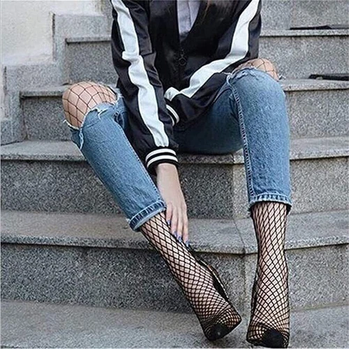 4Pair Black Women Stockings Lace Mesh High Thigh Fishnet Sexy Long Pantyhose HOT - Picture 22 of 22