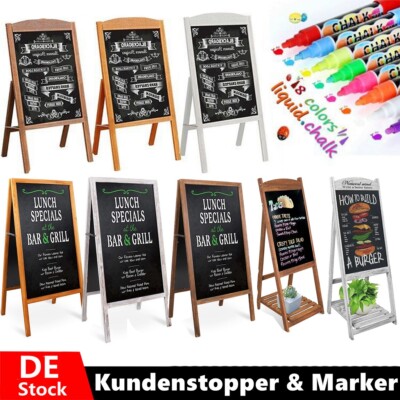 Kundenstopper Wetterfest Werbeaufsteller Werbetafel Holz Kreidetafel Marker 