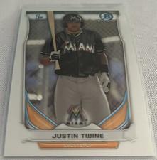 2014 Bowman Chrome Draft Baseball Justin Twine Miami Marlins 1st Bowman #CDP41