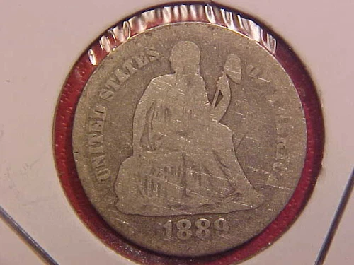 1889 P SEATED LIBERTY DIME - VG - SEE PICS! - (N1496)
