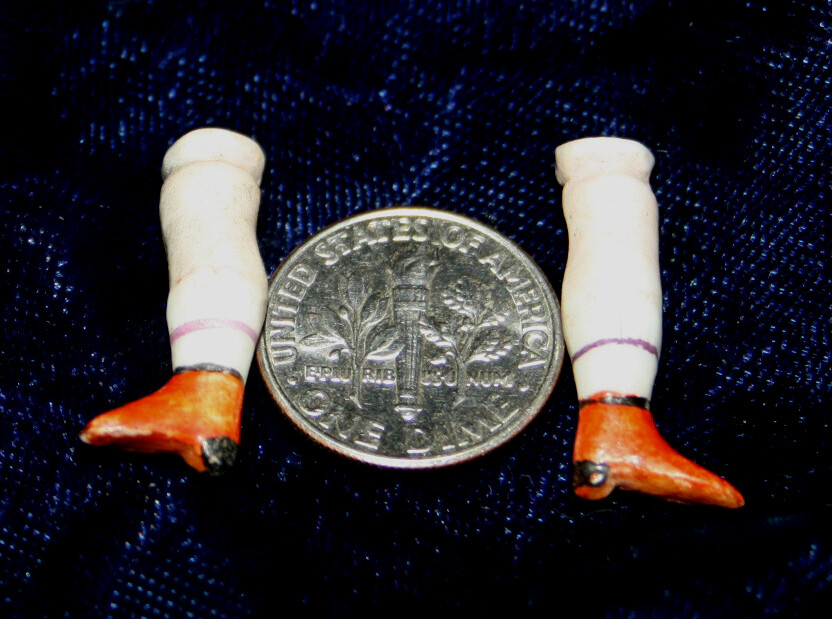 Antique China Doll legs tiny. 7/8 