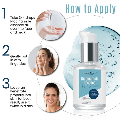 Dermaxgen Niacinamid Serum behandelt dunkle Flecken, hellen, jugendlichen & unebenen Hautton - Bild 8 von 9
