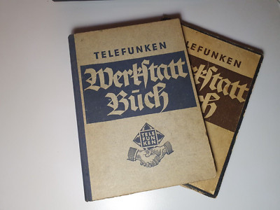 Telefunken Werkstattbuch - 2 Stück 1936, 1937, 1938, 1939... 1948 Werkstatt Buch
