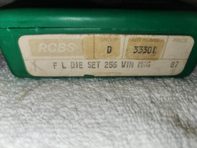 USED RCBS .256 Win Mag FL 2 Die Set #33301