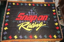 Snap On Tools Racing Throw Blanket 60x45 EUC The Northwest Company