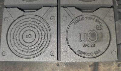 #ad Copper Element 1 oz Coin Graphite Mold $45.00