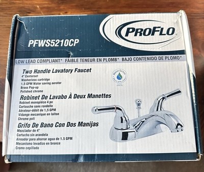 PROFLO  Two Handle Lavatory Faucet.    PFWS5210CP