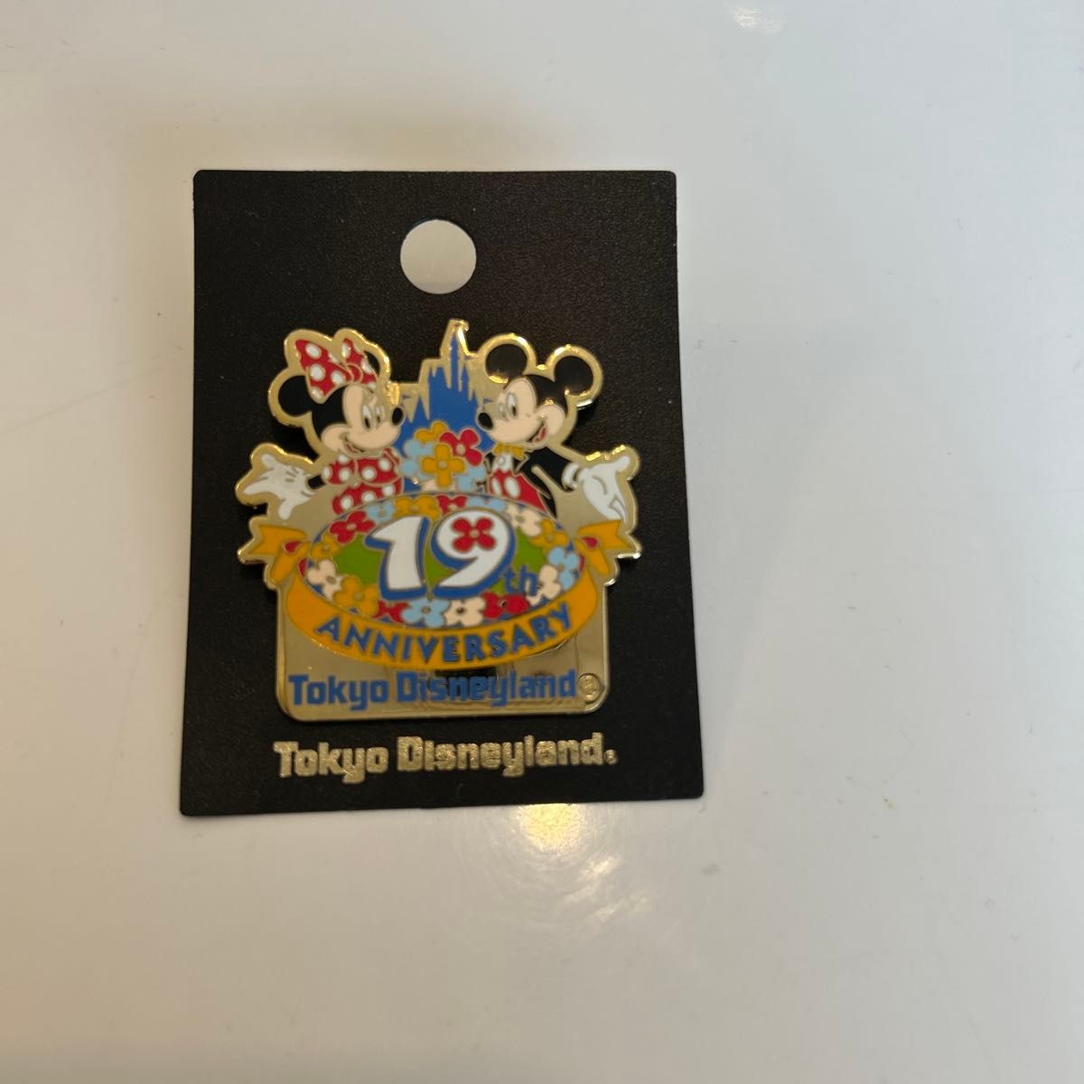 Tokyo Disneyland 19th Anniversary Pin Badge TDL Japan Limited Disney Rare