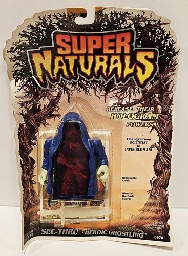 VINTAGE SUPER NATURALS SEE-THROUGH HEROIC GHOSTLING FIG. 1986 TONKA NEW ON CARD