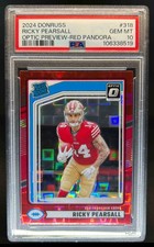 2024 Donruss Ricky Pearsall Optic Rated Rookie Preview Red Pandora #318 PSA 10