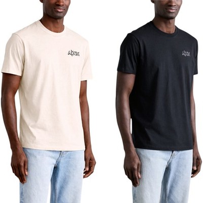 Armani Exchange Herren T-Shirts Milano Stickerei A|X 91 Print Baumwolle Tee Sommer 