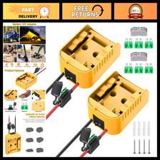 2 Pack Power Wheel Battery Adapter for 20V Battery, Fuse  Switch, 12AWG Wire, D