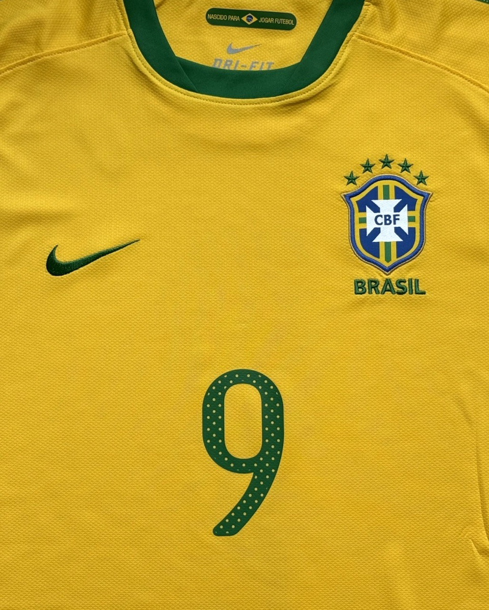 2010/11 Brazil Home Jersey #9 Ronaldo XL Nike Soccer World Cup