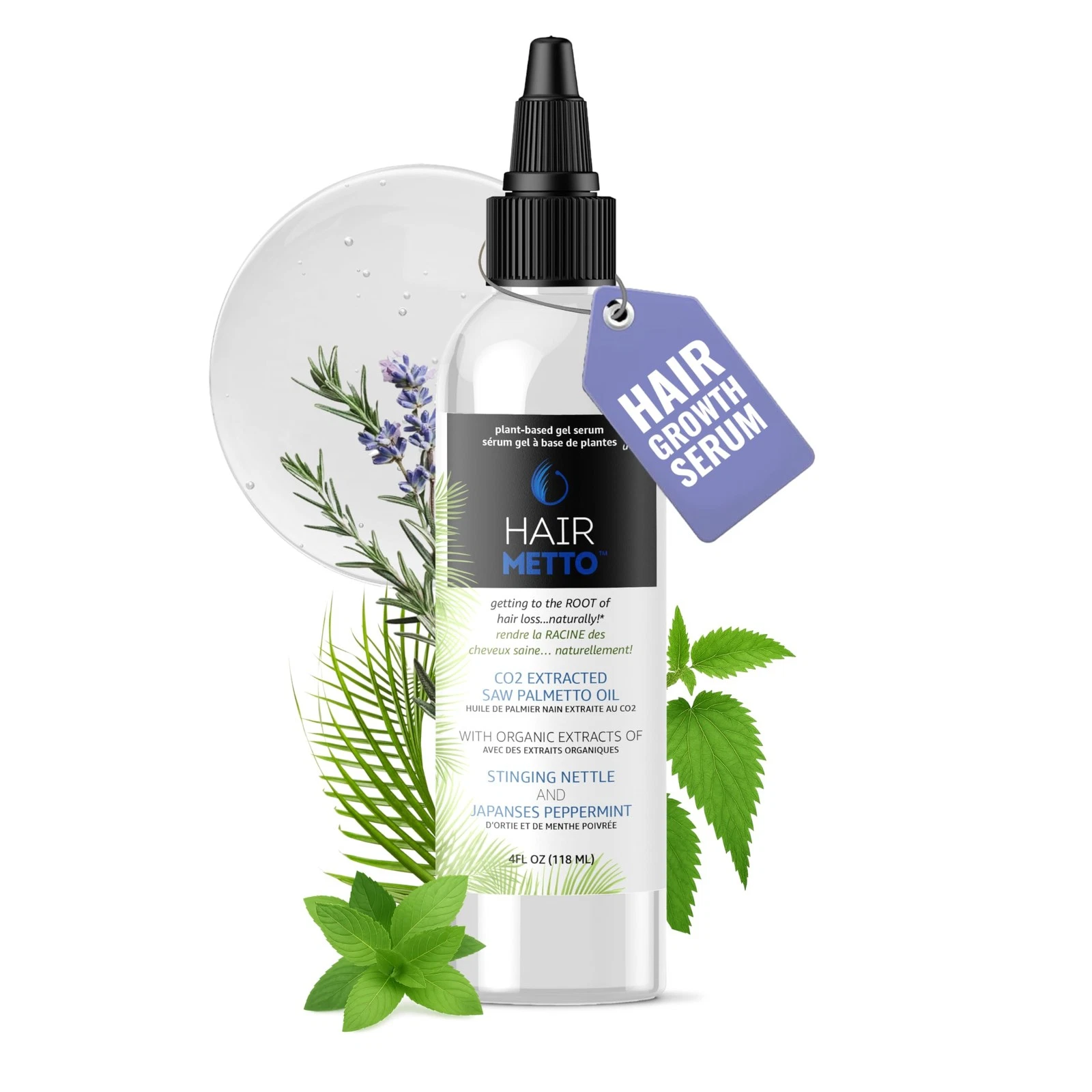 HAIRMETTO Saw Palmetto Extract Serum for Hair Loss, Hair Growth Serum with St...