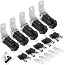 5 Pack Cabinet Lock with Keys, 1-1/8  RV Storage Lock Keyed Alike, RV Locks for