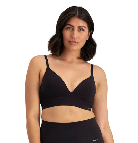 Womens Jockey Skimmies Bralett Black Lightweight Bra - Picture 4 of 7