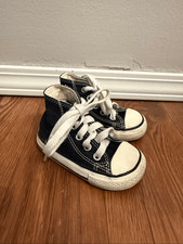 Converse Black Chuck Taylor All Star High Top Canvas Lace Up Sneakers Size 4