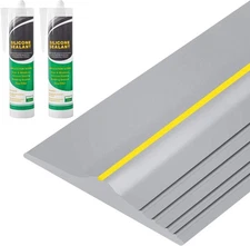 20Ft Universal Garage Door Bottom Threshold Seal Strip with 20 Feet, Gray 