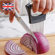 1Pc Onion Slice Holder Food Slicers Assistant Pin Slicer for Onion Potato Lemon