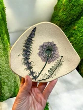 Kathy Boyland Stoneware Signed Impressions In Clay Hanging Wall Art Floral