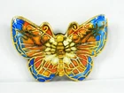 Double-Side Cloisonne Enamel Butterfly Figurine, Pendant Charm Jewelry Ornaments
