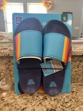 NWT ALDI 2023 Gear Capsule Collection Slides Men's Navy Blue Sandals Size 9