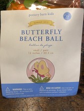Pottery Barn Kids 12 Butterfly Beach Ball Inflatable 2012 NOS Age 12 Months Up